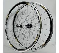 KUNYOS 700C Superlight Road Racing Bike Wheelset Rim,Bicycle Wheel C/V Brake 7-11Speed Cassette Hubs Sealed Bearing 6T QR Wheelset,Black