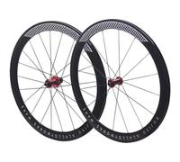 KUNYOS 700C V/C Rim Brake Road Bike Wheelset 30Mm 40Mm 50Mm Bicycle Rims Front Wheel Rear Wheel Quick Release Bearing Cassettes 7-12 Gears,Red,50MM
