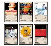 KUNYOS A Set Of 6 Radiohead (Unframed) Poster Album Cover Band Posters Music Canvas Posters 08x12inch(20x30cm) Style-2