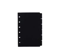 KUNYOS A5 A6 A7 Black Index Divider Cute 6 Holes for Binder Planner Notebook Stationery Paper Accessories(A7 side 6pcs)