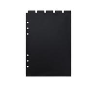 KUNYOS A5 A6 A7 Black Index Divider Cute 6 Holes for Binder Planner Notebook Stationery Paper Accessories(A5 top 5pcs)