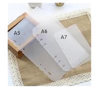 KUNYOS A5 A6 A7 Craft Loose Leaf Notebook Refill Spiral Binder Inner Page Line Blank Grid Inside Paper Stationery(Green,A7)