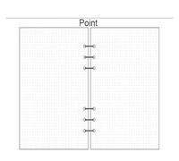 KUNYOS A5 A6 A7 Woodfree Printing Paper Planner Inner Pages Creative Office Notebook Spiral Filler Papers Binder Page(Point,A5)