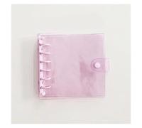 KUNYOS A7 Transparent Sparkling Storage Book Pink Slip Pocket Shell Square Loose-leaf Hand Account(A7pueple)