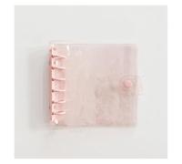 KUNYOS A7 Transparent Sparkling Storage Book Pink Slip Pocket Shell Square Loose-leaf Hand Account(A7pink)