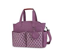 KUNYOS Baby Diaper Bag Backpack, Multifunctional Large Waterproof Travel Storage, Portable Handbag Messenger With Pacifier(Purple)