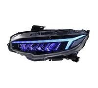 KUNYOS Bi-Xenon-Headlight For Civic 2016-2021 Auto Fog DRL Brake Turn Signal Lamp Plug And Play Car LED RGB Headlight Light Assemblies(L)