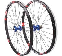KUNYOS Bicycle Wheelset 26 27.5 29 Inch Mountain Bike Wheelset Disc Brake 32 Holes Rim 120 Clicks Quick Release MTB Wheel for 7-12 Speed Cassette,Blue,29inch