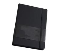 KUNYOS Black Paper Notebook 200 Pages A5 PU Cover Blank Journal Sketchbook Note Taking Thick for Gel Pens White Ink