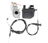 KUNYOS Carb Carburetor Air Filter Box Kit with Throttle and Choke Cables for Yamaha PW50 Y-Zinger 1981-2017