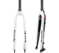 KUNYOS Carbon Fiber MTB Rigid Fork 26/27.5/29 Disc Brake Mountain Bike Fork 1-1/2" Tapered Bicycle Front Fork QR 9Mm,White,29inch