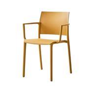 KUNYOS Comfortable Desk Chair Nordic Creative Simple Outdoor Leisure Back Chair Home Thickened Dining Chair Stackable Outdoor Chair Armrest Chair Home Office Desk Chairs