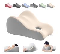 KUNYOS Couples Butt Cushion for Pregnant Women Furniture Pillow Pillowcase Suitable for Home Use, Ideal for Sitting and Lying, Foam Pillow Modern and Simple Style - Grey Beige