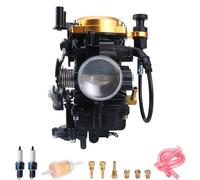 KUNYOS CV40 Carburetor with Choke Cable, for Harley Davidson Sportster XL XLH 883 1200 Softail Touring Dyna Road King Carb 27421-99 (Black Cover)(Golden)