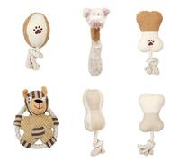 KUNYOS Dog toys, chew-resistant, plush rope knot, interactive tug-of-war training, soft, no harm to gums, self-entertainment(Set)