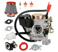 KUNYOS EOPOAYI GY6 50cc Carburetor for Tao tao 50cc 49cc ATM50 Pony VIP Scooter Chinese 4-Stroke Engine Moped, PD18J 139QMB Carb for CY50 Thunder Roketa Jonway Lance Parts with Intake Manifold