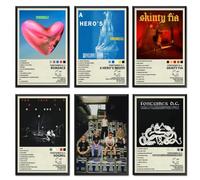 KUNYOS Fontaines Dc Poster (Set of 6) Unframed Album Cover Posters Music Canvas Posters 08x12inch(20x30cm) Style-3
