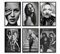 KUNYOS Kate Moss Poster (Set of 6) Unframed Retro Posters Music Canvas Posters 08x12inch(20x30cm) Style-6