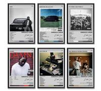 KUNYOS Kendrick Lamar Poster Unframed (Set of 6) Album Cover Posters Music Canvas Posters 08x12inch(20x30cm) Style-2