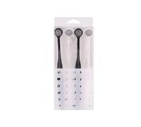 KUNYOS Manual toothbrush Spiral Pattern Soft Bristled Adult Toothbrush Small Round Head Black and White Teeth Whitening Cleaning Care Brush Brush