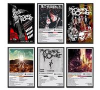 KUNYOS My Chemical Romance Poster (Set of 6) Unframed Album Cover Posters Music Canvas Posters 08x12inch(20x30cm) Style-3