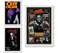 KUNYOS Ozzy Osbourne Poster Black Sabbath (Set of 3) Unframed Pop Singer Music Posters Canvas Posters 08x12inch(20x30cm)-3pcs Style-1