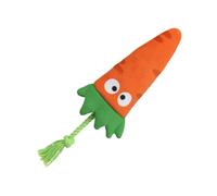 KUNYOS Pet dog toys, teething and chewing, with paper knot, interactive tug-of-war, not easy to damage, companion relieve boredom(Carrot)