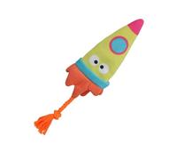 KUNYOS Pet dog toys, teething and chewing, with paper knot, interactive tug-of-war, not easy to damage, companion relieve boredom(Rocket)