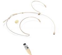 KUNYOS Professional Headset Microphone Discreet Dual Ear Hook Headworn Mic Headband Ear Hanging Mics Head-mounted Wired Condenser Microphones Skin Color Performance Theater Podcast (XLR 3-pin)