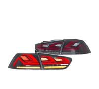 KUNYOS Red LED Rear Brake Stop Lights For Mitsubishi Lancer Dynamic LED Brake Signal Led Tuning Parts 2PCs Car Tail Light Assembly(A Smoked Mirror)