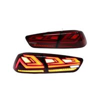 KUNYOS Red LED Rear Brake Stop Lights For Mitsubishi Lancer EVO-X Dynamic LED Brake Signal Led Tuning Parts Car Tail Light Assembly(B Red Mirror)