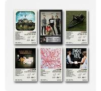 KUNYOS (Set of 6) Pierce The Veil Poster Band Album Cover Posters Canvas Music for Bedroom Wall Art Decor Posters & Prints 08x12inch(20x30cm) Style-3