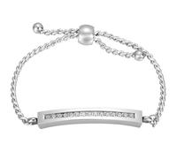 KUNYOS Stainless Steel Cremation Bracelet For Ashes, Luxury Diamond Studded Adjustable Bracelet Can Be Opened At Both Ends Urn Bangles Human Ashes Memorial Keepsake Jewelry