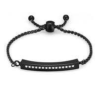 KUNYOS Stainless Steel Cremation Bracelet For Ashes, Luxury Diamond Studded Adjustable Bracelet Can Be Opened At Both Ends Urn Bangles Human Ashes Memorial Keepsake Jewelry