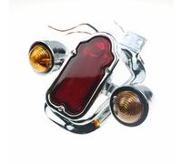 KUNYOS Stop Running Brake Rear Tail Light For Softail Springer Custom Chrome Tombstone Tail Light Turn Signal