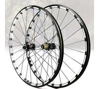 KUNYOS Thru Axle Bicycle Wheelset 26'' 27.5'' 29'' Mountain Bike Front Wheel Rear Wheelset Double Layer Disc Brake 24-Bolt Straight-Pull Hub for 7-12 Speed,Black,26inch