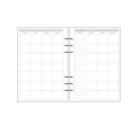 KUNYOS To Do List A5 A6 A7 Daily Planner Spiral Binder Lined Paper Refill Notebook Loose Leaf Inner Page Inside(A5Monthy Plan)