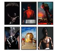KUNYOS Travis Scott Poster Rapper (Set of 6) Album Cover Posters Canvas Music for Bedroom Wall Art Decor Posters & Prints 08x12inch(20x30cm) Style-5