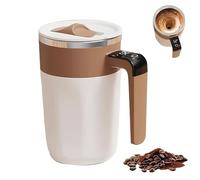 KUNYOS Upgrade Automatic Stirring Coffee Mug with Temperature Display,400ML Rechargeable Stainless Steel Self Stirring Coffee Cup for Coffee Milk and Other Beverages(Coffee)