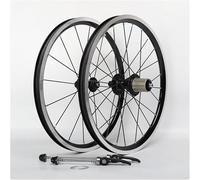 KUNYOS V Brake 16In 349 Folding Bike Wheelset Double-Walled Aluminum Rims BMX Quick Release Wheelset 74/130Mm, 8 9 10 11 Speed Cassette