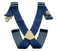 Kunys 2" Navy Blue Work Braces Suspenders For Trousers