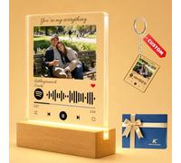 KUNYUTECH Personalised Photo Music Plaque, Gift for Him & Her | Single-photo focus • Custom text & song code • 1 cm clear acrylic • A personal gift for him, her, birthdays & anniversaries