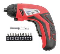 KUNZER 7AKS01 Cordless Compact Screwdriver - Cordless Screwdriver with 3 Nm, 200 rpm, 3.6 V / 2000 mAh - Bit Set 10 Pieces
