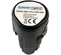 Kunzer 7APP12 Lithium Battery 12 V, 2000 mAh - Powerful and Compact for Various Tools - Rechargeable