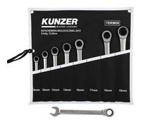 KUNZER 7RRM08 Ratchet Ring Open-ended Spanner Set