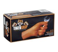 Kunzer Nitrile Gloves, Safety Orange, Size M, High Grip, 100 pcs TIGER GRIP M