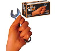 EXTRA LARGE 90 x Tiger Grip Orange Quality Nitrile Gloves Workshop approved