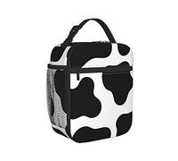 KUOAICY Cow Print Lunch Box Reusable Insulated Totes Lunch Bag Thermal Cooler for Boy Girls School Men Women Beach Picnic Travel