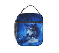 KUOAICY Wolf Lunch Box Reusable Insulated Totes Lunch Bag Thermal Cooler For Boy Girls School Men Women Beach Picnic Travel
