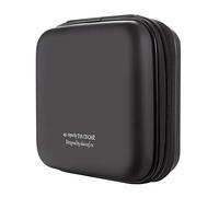 KUOCDSIK CD Case, 48 Capacity Hard EVA Protective Blu-ray CD Wallet Double Zipper Hand Strap Portable Disc Organizer DVD Case for Car Travel (48 Capacity, Black48)